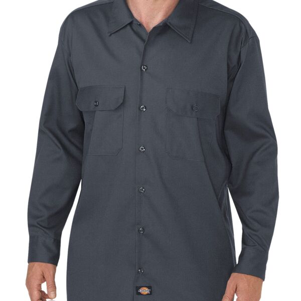Men's FLEX Relaxed Fit Long-Sleeve Twill Work Shirt Thumbnail